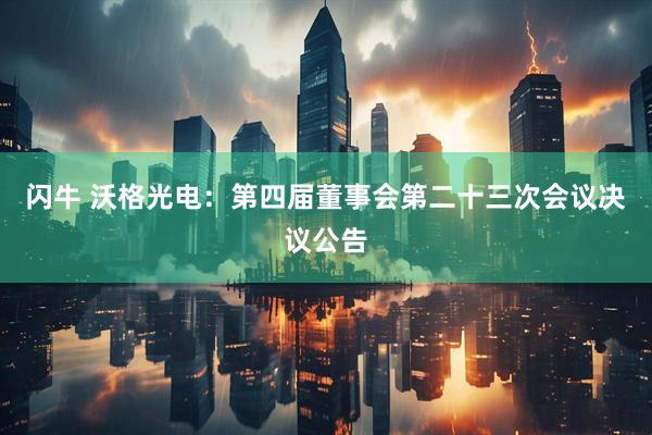 闪牛 沃格光电：第四届董事会第二十三次会议决议公告